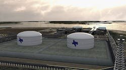 Rendering of Texas LNG export plant to be constructed in the Port of Brownsville, Tex. Rendering of Texas LNG export plant to be constructed in the Port of Brownsville, Tex.